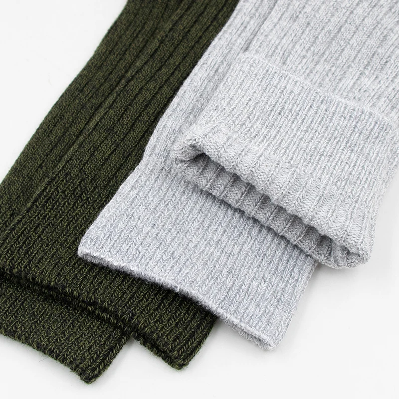 Zhongde Winter Warm Lightweight Hiking Knitted Men Custom Logo Thermal Thick Anti-Slip Crew Compression Merino Wool Socks
