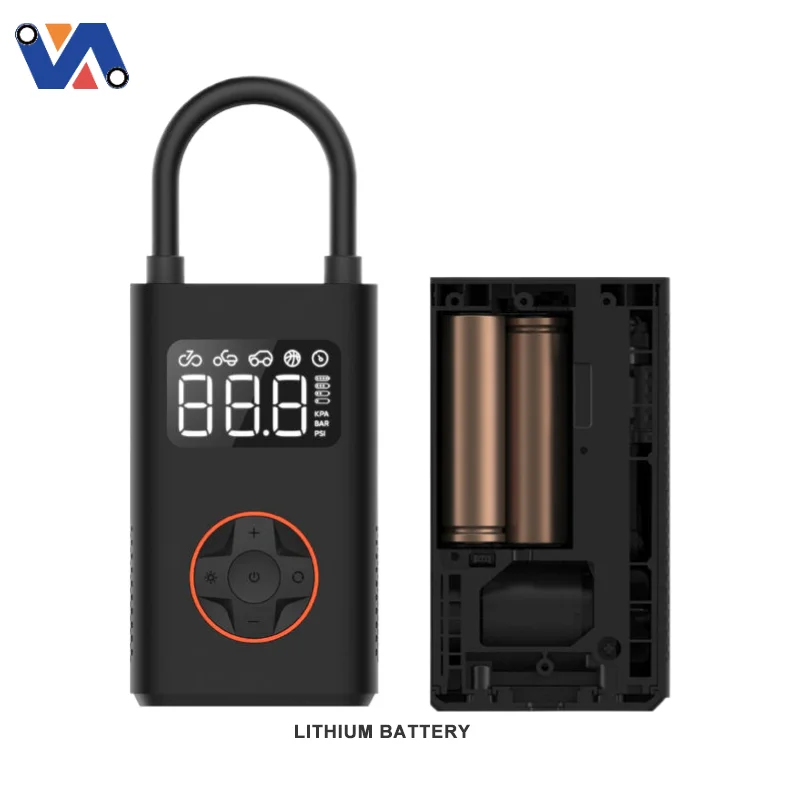 6 Pcs/Batch-New Image EU Stock Electric Bike Pump Smart Cycling Hand Fast Inflation Air Compressor Light Bicycles Pump for Tire