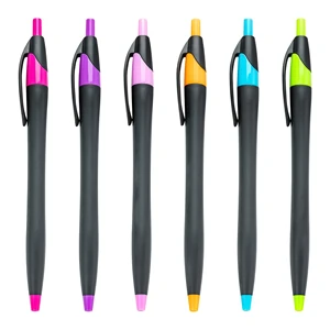 Multicolor Plastic Durable Body Advertising Pen Custom Logo Ballpoint Pen for School Stationery Office Supplies Promotional Gift