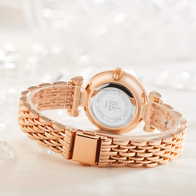 OEM Accept SK 0136 Temperament Women's Watch  Necklace Earrings Set Waterproof Simple  Lady Quartz Watch  Girls' Jewelry Relojes