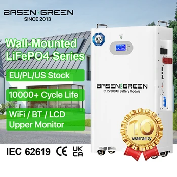Basengreen LiFePO4 solar storage battery 5kWh 48V / 51.2V 280Ah / 300Ah / 330Ah