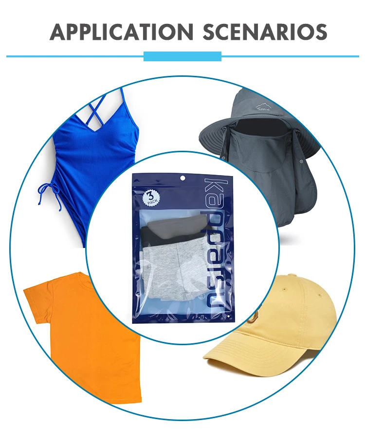 Customized Plastic Packaging Bags For Clothing Shirts Packing Durable