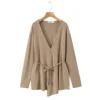 Gentle brown cardigan jacket