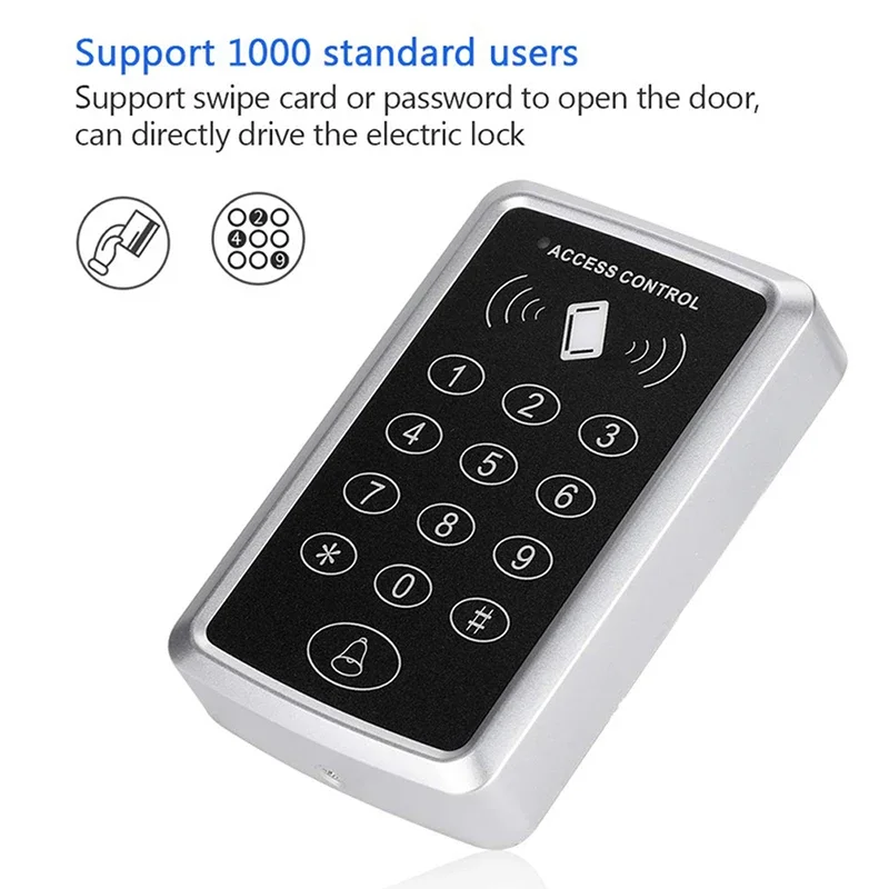 125KHz RFID Access Control Keypad EM Card Reader Door Access Control ...