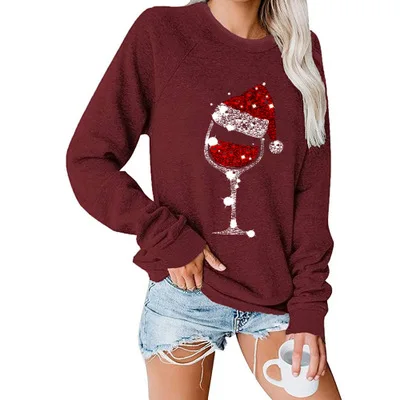 christmas wine glass sweater