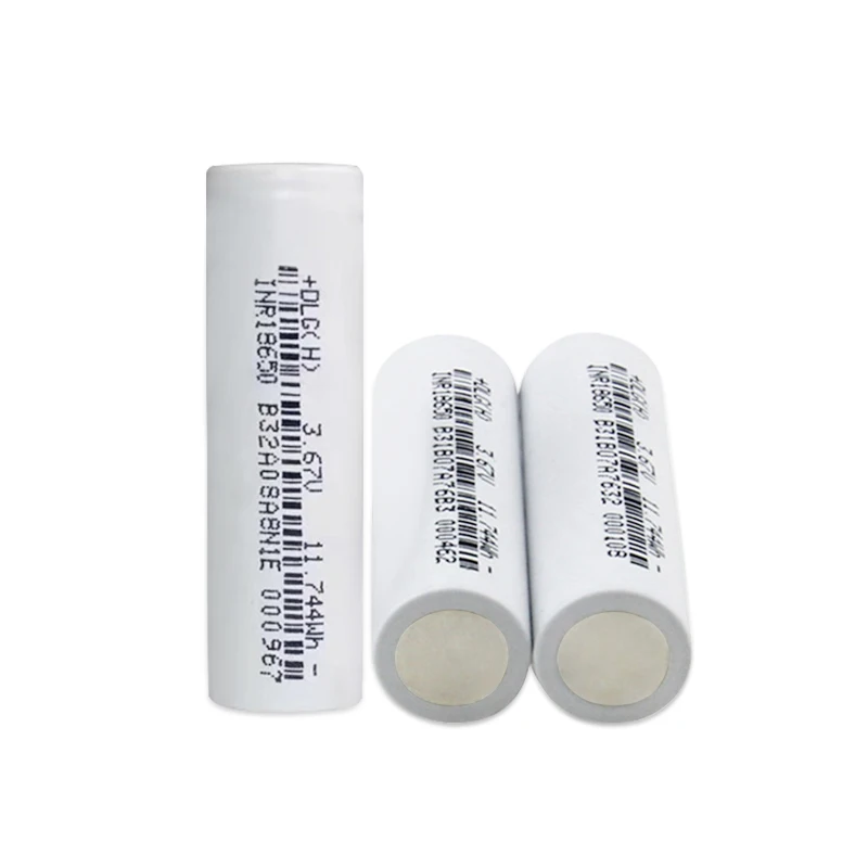 Cylindrical 18650 Battery 3.7V DLG 18650 3200mah 2C Discharge
