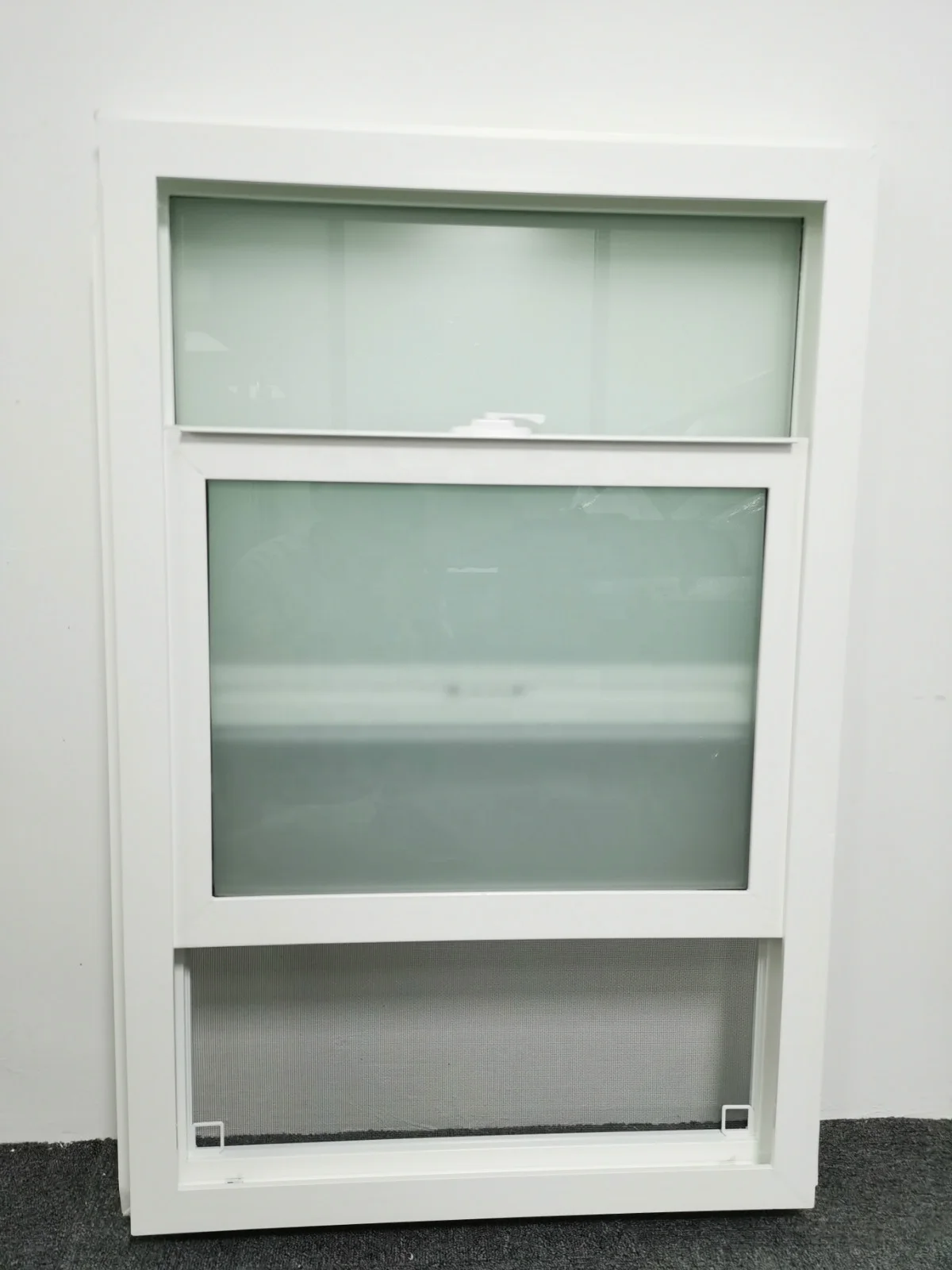 Minglei American style white vinyl window vertical sliding windows single hung window manufacture