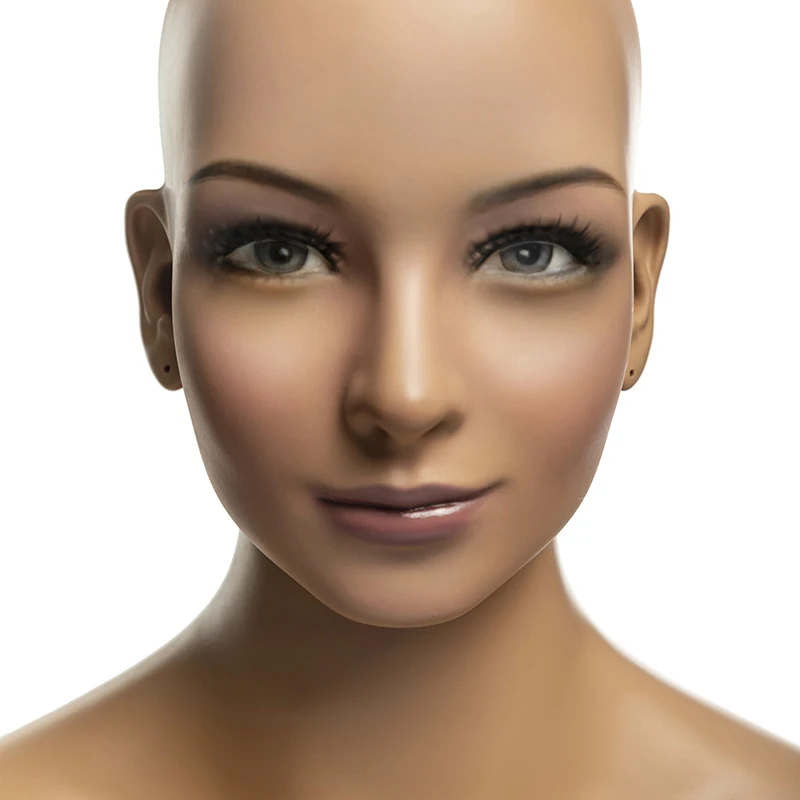 H19 Newly Designed Fashion Female Realistic Mannequin Head Make Up Face