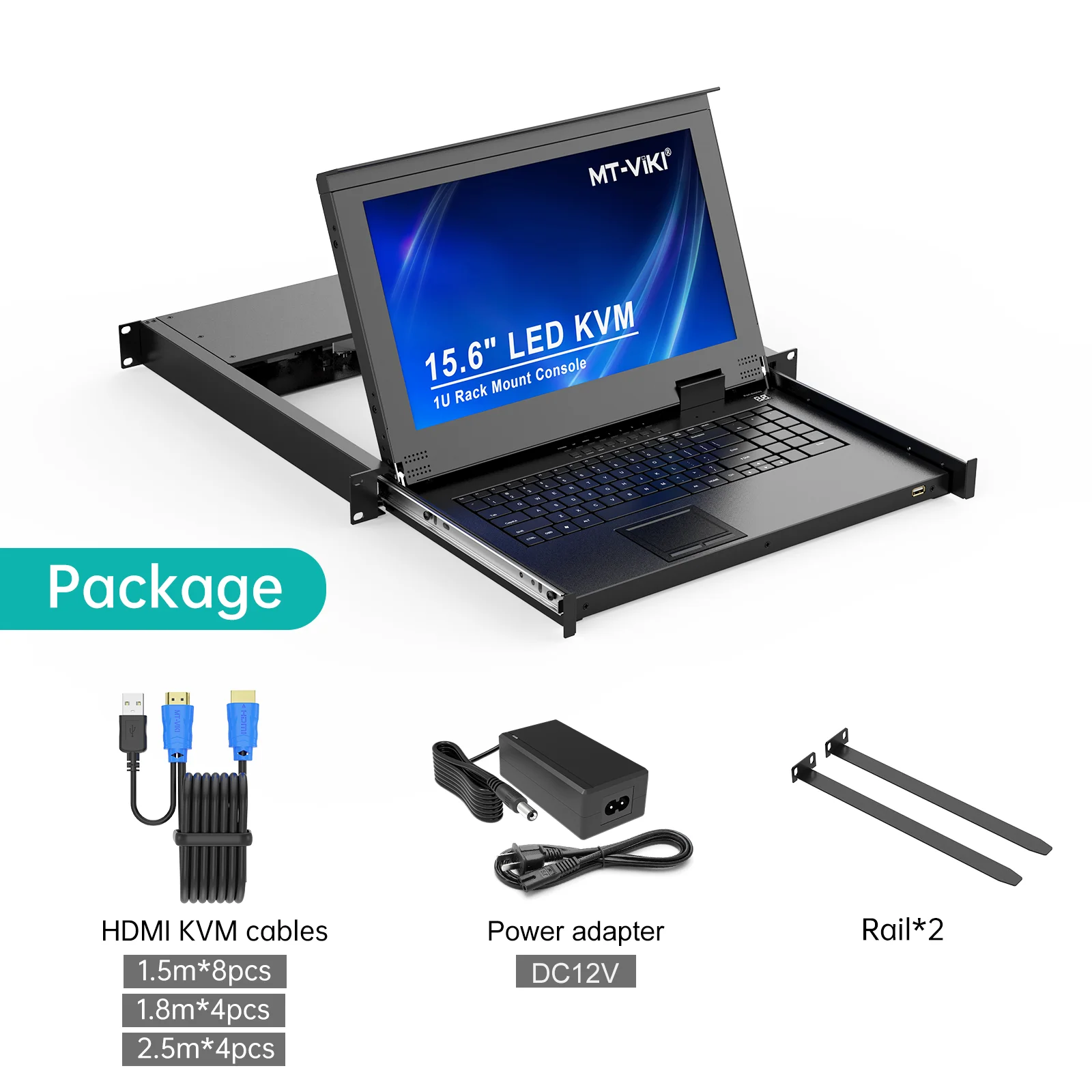 Port Lcd Rack Kvm Switch With Lcd Kvm Drawer Mt Viki Rackmount