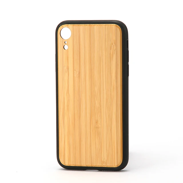 Factory Applicable to iPhone XR mobile phone case Apple XR wooden PC case all-inclusive four corners anti-fall walnut