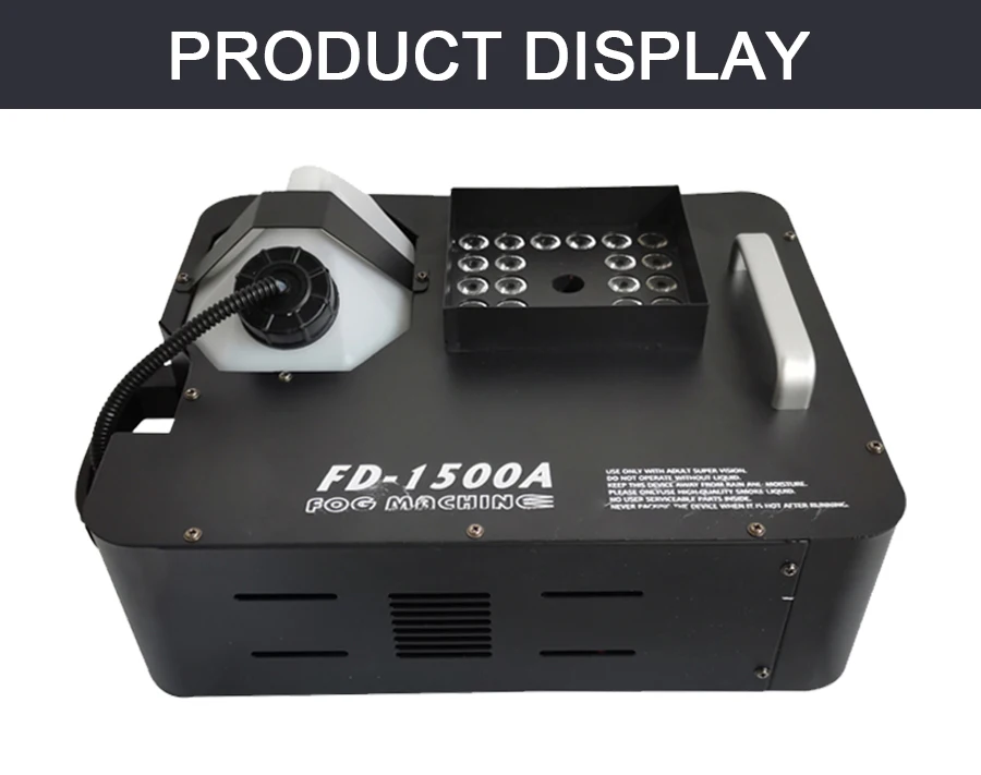 Macchina del fumo da 1500 W DMX RGB 24 LED Effetto luce da palco Spruzzatore verticale remoto_voghion.com