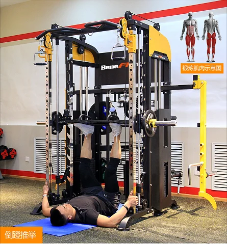 
Новый дизайн кабель кроссовер тренажерный зал оборудование Функциональный Тренажер Smith машина 