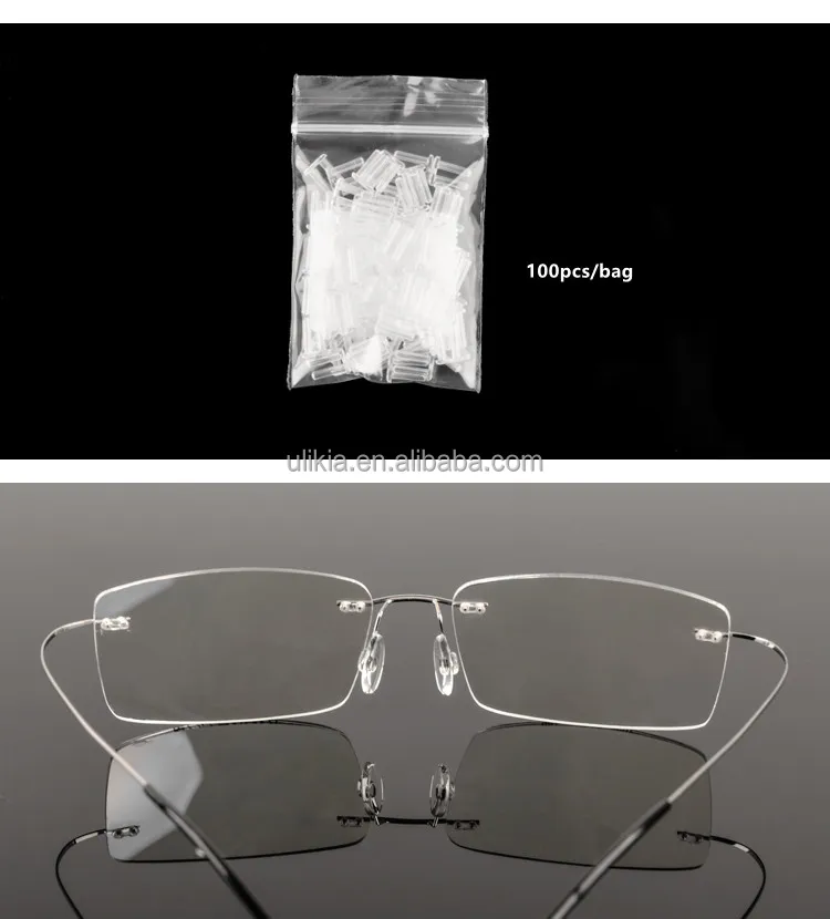 100pcs New Clear Plastic Compression Sleeves for Rimless Glasses ...