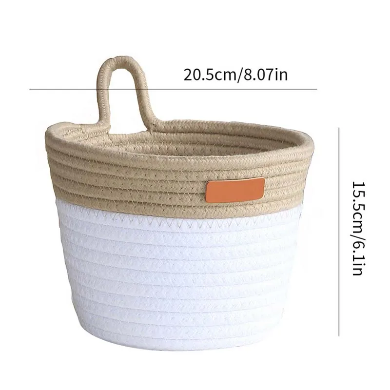 Wholesale Simple Wall Mounted Hanging Cotton Rope Storage Organizer