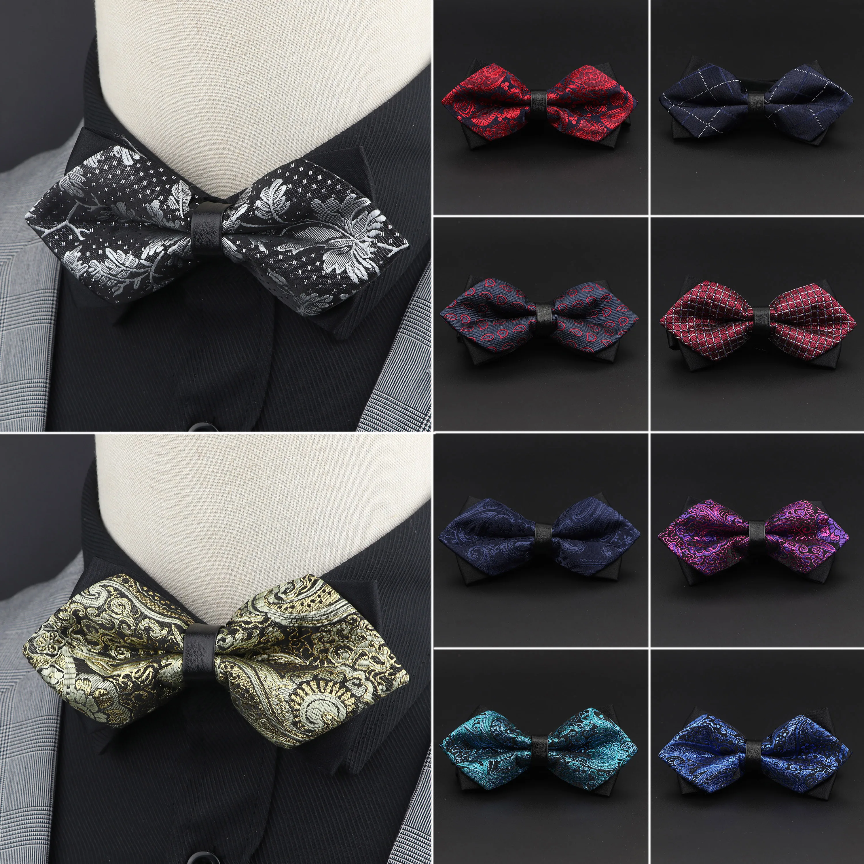 Men Necktie Wedding Tuxedo Bow Tie Classic Various Color Formal Business Party Bowtie