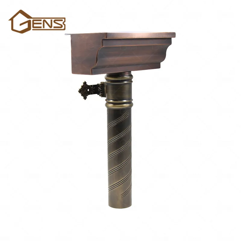 High Quality Copper Gutter System and Downpipes for Rainwater Collection