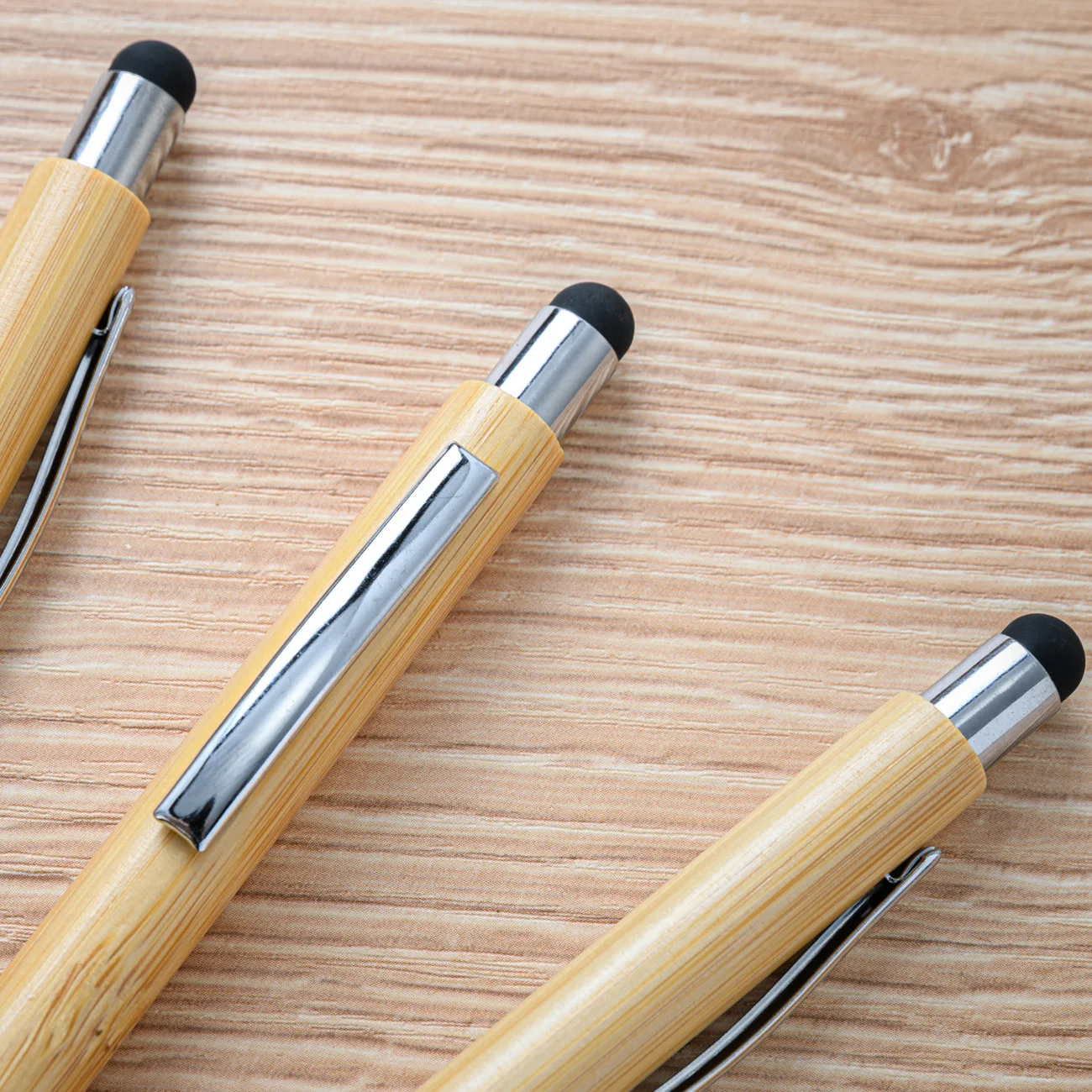Penna a sfera personalizzata in bambù con nome, testo e logo, inchiostro nero, per ufficio, scuola, cancelleria, firma aziendale, penna regalo personalizzabile (10 pezzi