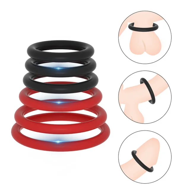 Wholesale Male Adult Products Cock Silicone Rings for Delayed Ejaculation Penis Rings with Delay Lock Loops