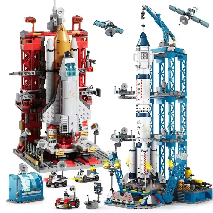 CAYI Rocket City Series Space Aerospace Build Block Brick Toy Mini Models Space Shuttle Building Block Sets Toys for Kids Gifts