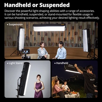 Godox KNOWLED AT200Bi LED Photographic Fill Light Adjustable 2700K-8500K Color Temperature Waterproof for Outdoors Air Column detail image