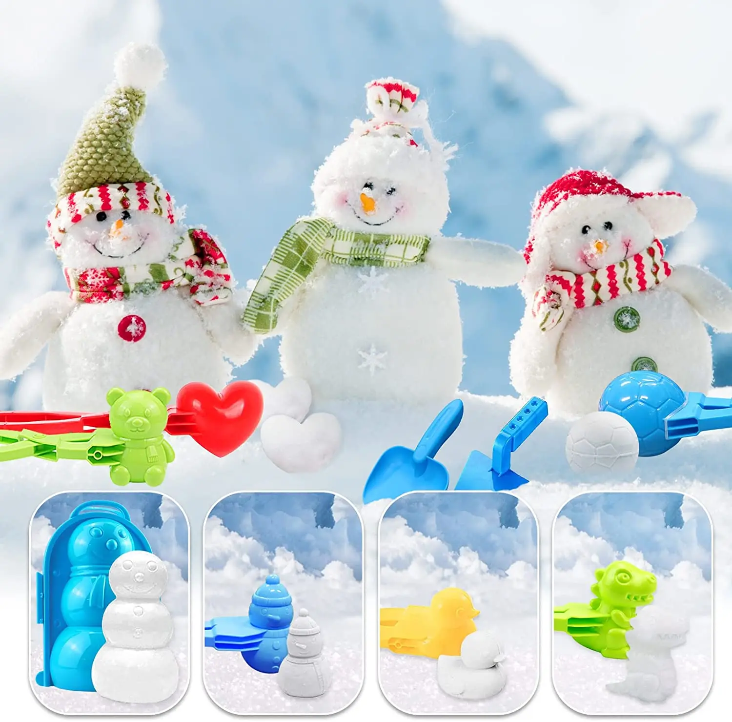 Winter Snowball Maker Snow Toys Snow Sand Clip Mold Funny Snow Mold Tongs  Christmas Day Gift – the best products in the Joom Geek online store