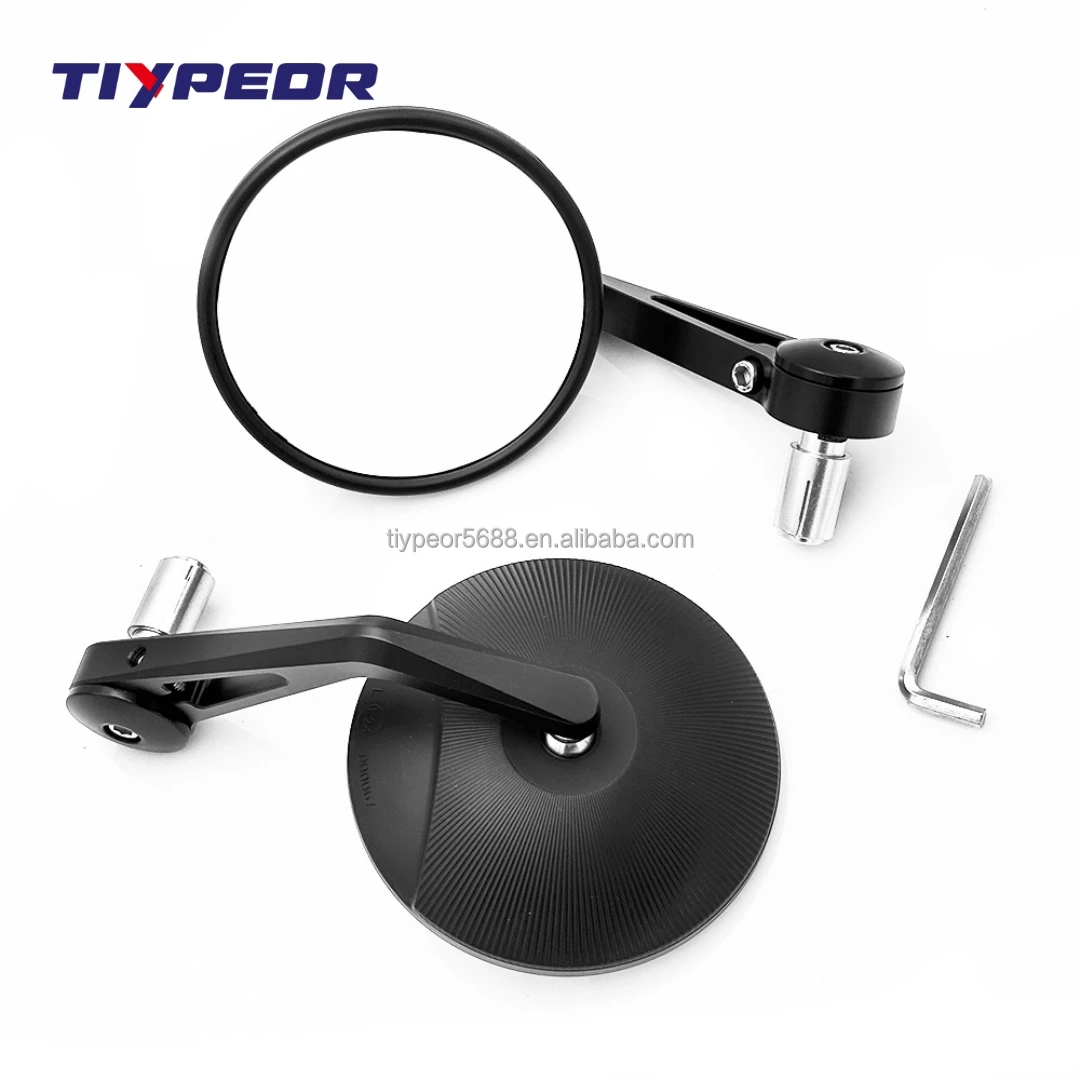 product tiypeor motorcycle review side mirror cnc grip bar end mirrors glass reflector aluminum universal scooter accessories-5