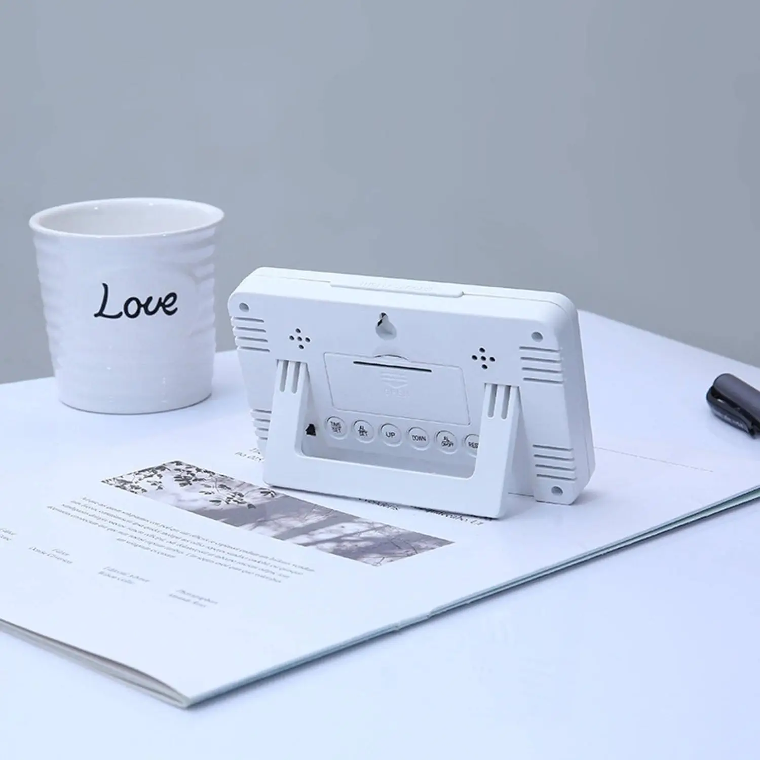 Perpetual Calendar Temperature Digital Display Student Household LCD Luminous Smart Electronic Clock Alarm Clock