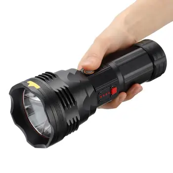 Input Output 1800lumens Aluminum Waterproof Hand Lamp Attacking Head Torch 20W P50 LED Tactical Flashlight With COB Side Light