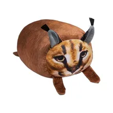 Hot Sale New Simulation Stuffed Caracal Big Floppa Doll Throw Pillows Wholesale Prize Claw Kids Plush Toys for Gift