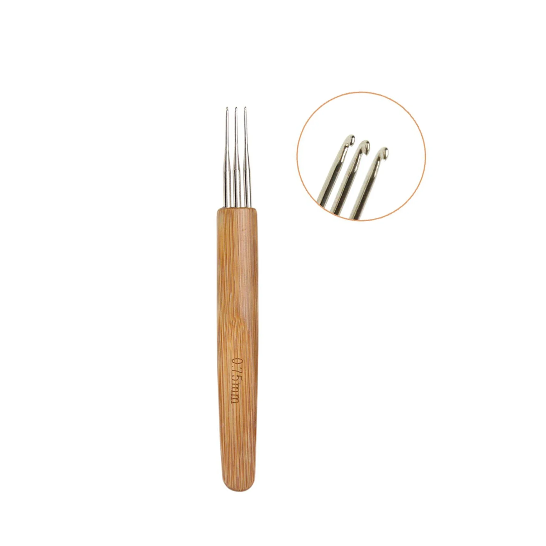 1 Pc Dreadlock Crochet Hook Braid Hair Needle Weaving Craft 0.5mm/0.75mm_voghion.com