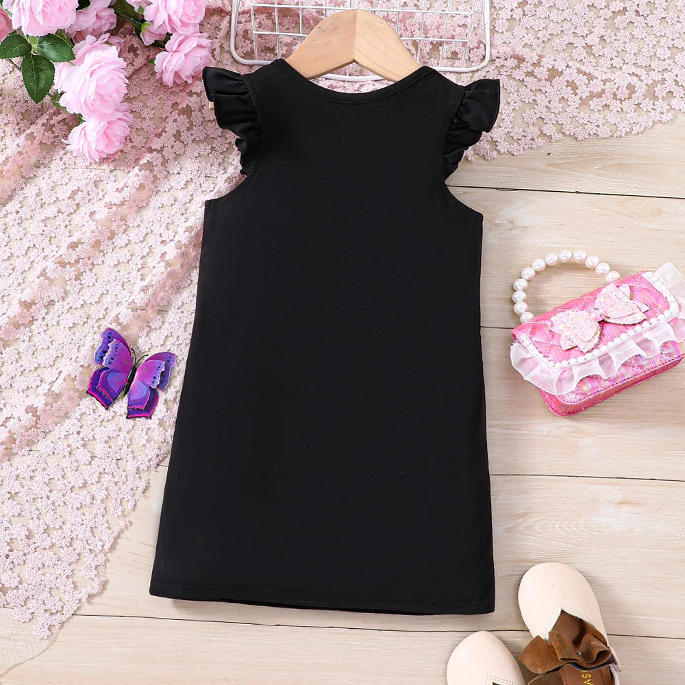 Boutique Children Clothes a Line Girls T Shirt Dress Knee Length