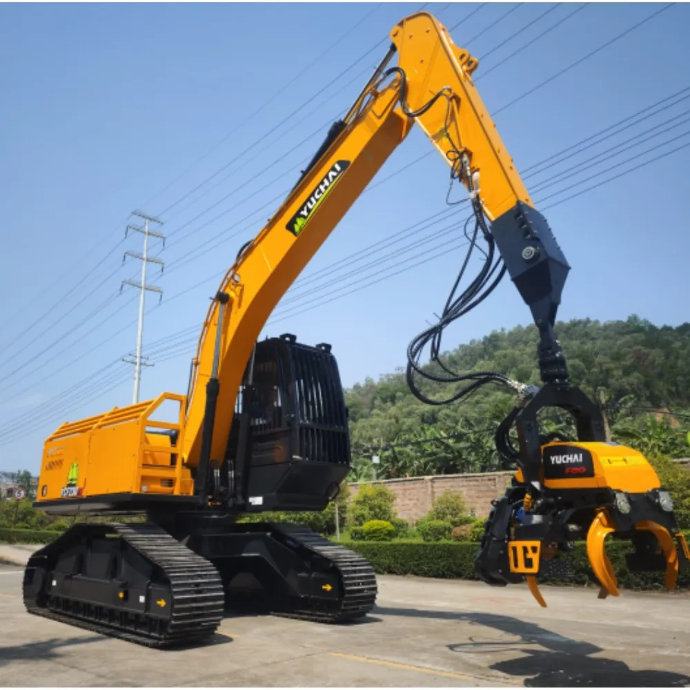 China Tree Cutting Timber Harvester Yuchai F60 Harvester Head Forest Machine with Free Segment Cutting Forestry Harvesting Head