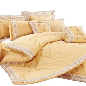 Soft Like Home Microfiber Bed Sheet Embroidered Solid Color Comforter Set