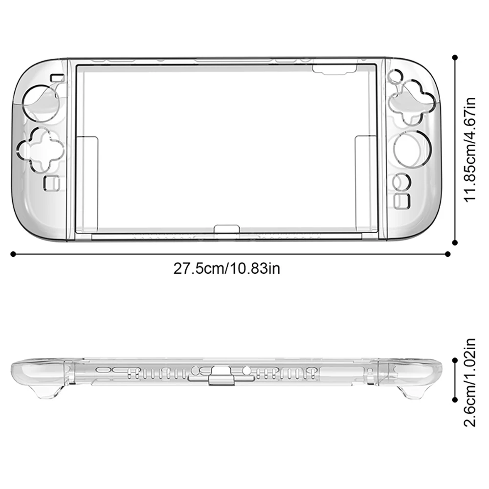 Laudtec Clear Dockable Case for Switch 2 2025 Protective PC Shell Case Slim Controller Cover for Nintendo YXJ28