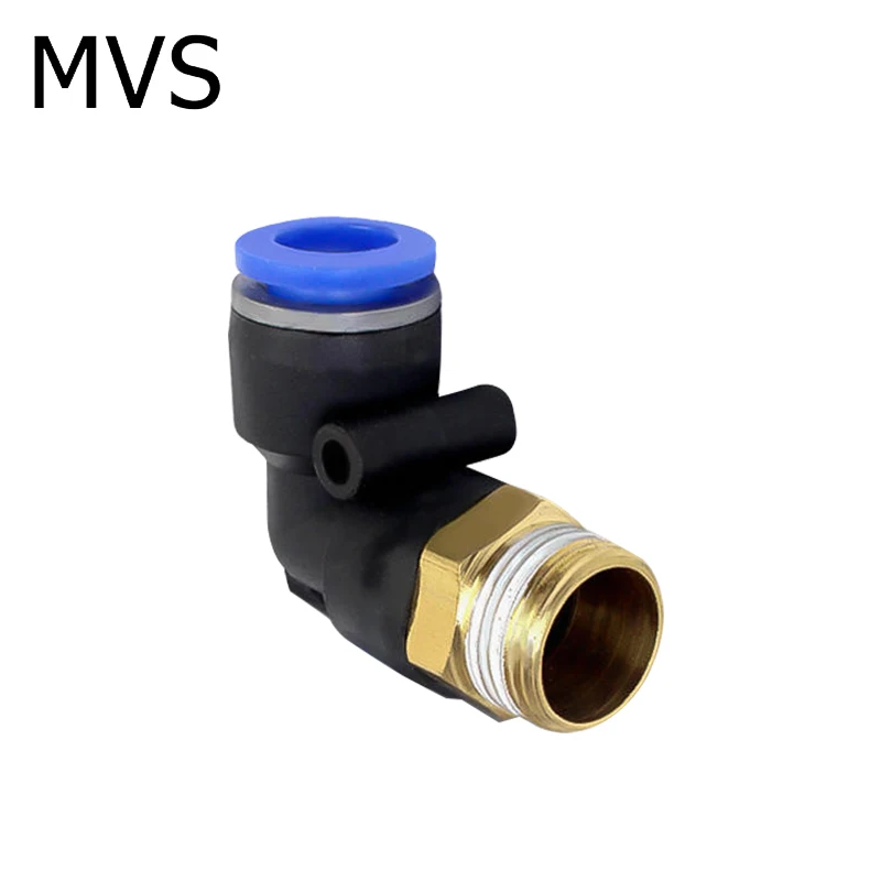 Cheapest Price PL  Thread L Type 6mm Pneumatic Parts One Touch Elbow Pneumatic Hose Fitting Connector