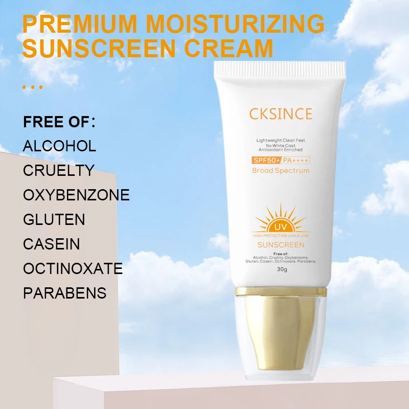 Custom Spf 50+ Facial Sunscreen Lightweight Protects And Calms