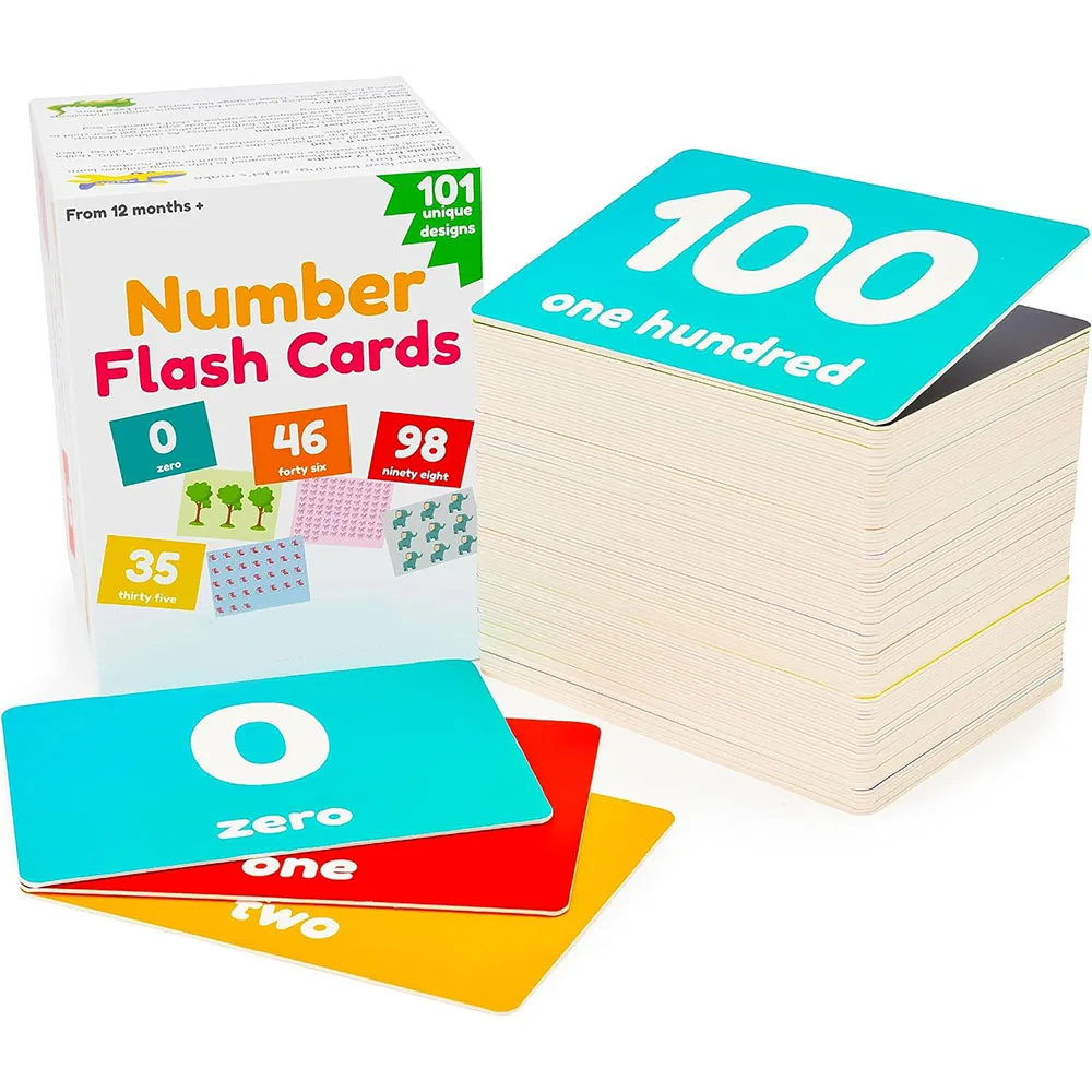 Custom Printing Counting Flashcards Numbers 0 To100 Fun Learning and Educational Flashcards for Toddlers
