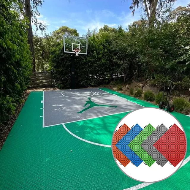 Suspended Basketball Court Floor Modular Outdoor Basketball Court Interlocking Plastic Floor Tile