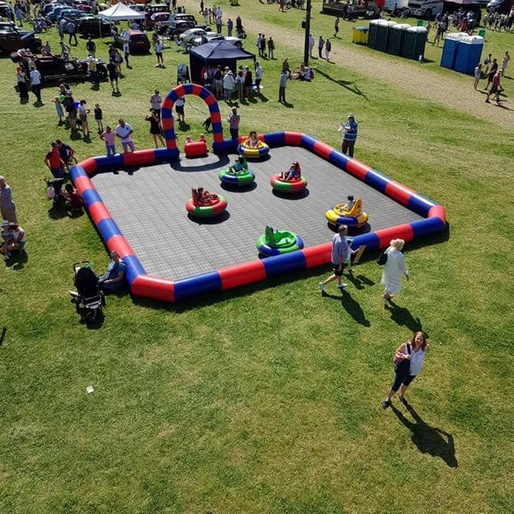 Pvc Thick Amusement Park Inflatable Bumper Car Track Race Car Tracks