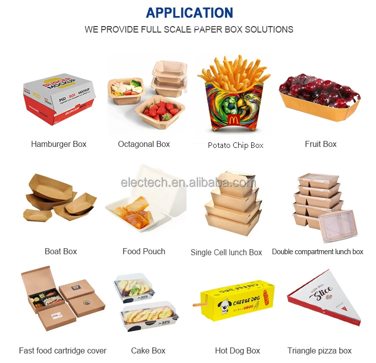 Automatic Disposable Take Away Kraft Paper Fast Food Container Maker Cake Lunch Box Making Machine Burger Box Forming Machine
