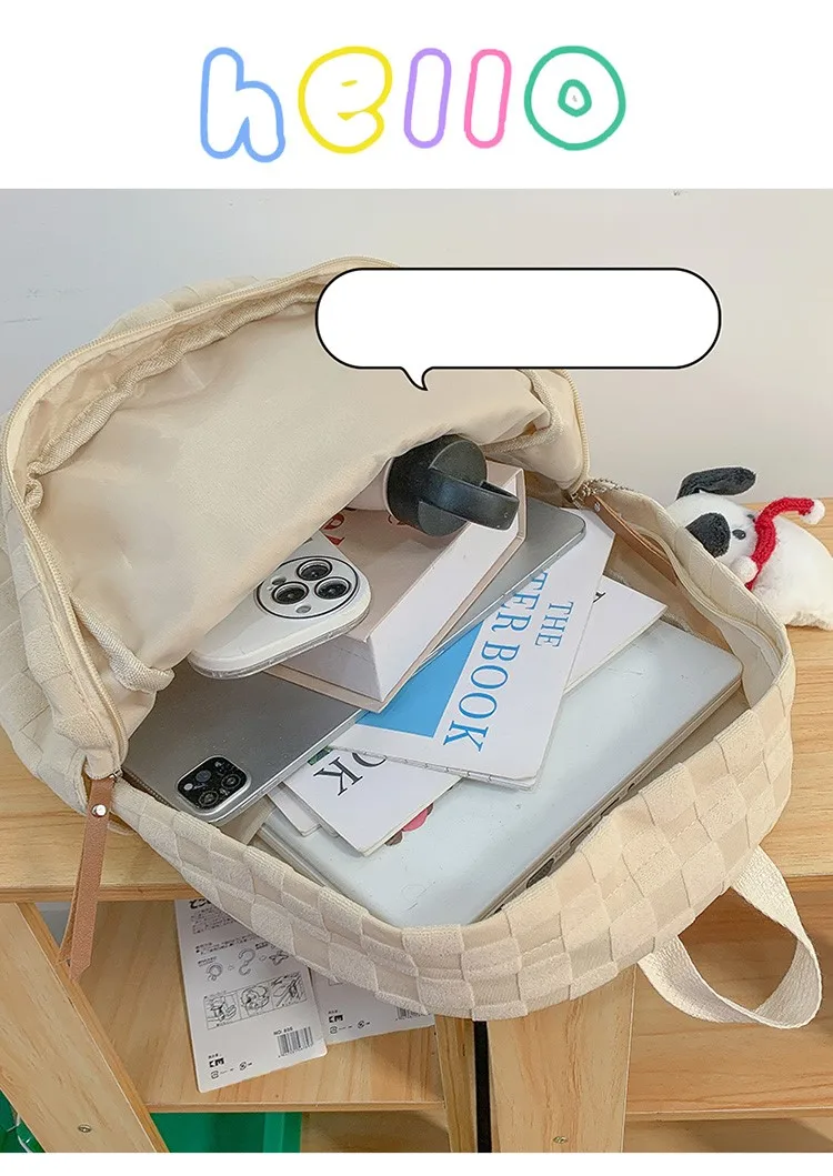 Nylon Waterproof The Spot Leisure College Students School Bag Fashion