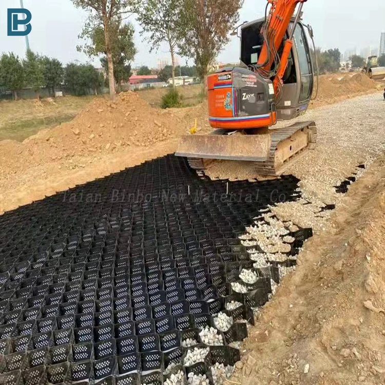 Slope protection engineering geocell manufacturer grass planting greening roadbed stable honeycomb hdpe geocell