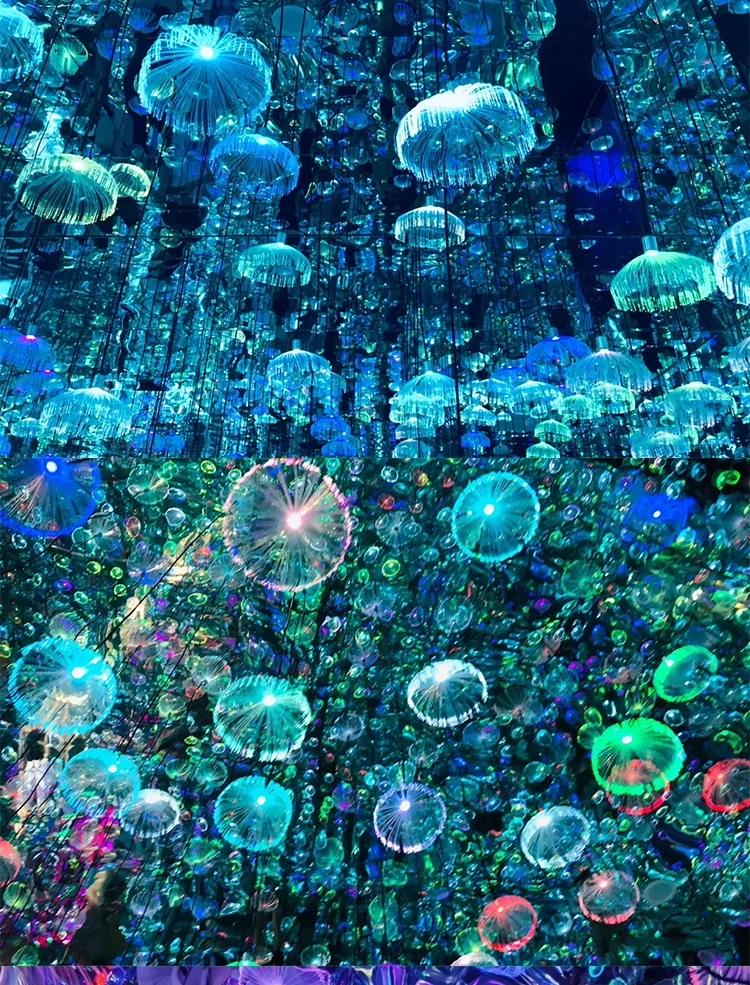 New LED Colorful Fiber Optic Jellyfish Lamp Dandelion Wedding Banquet ...