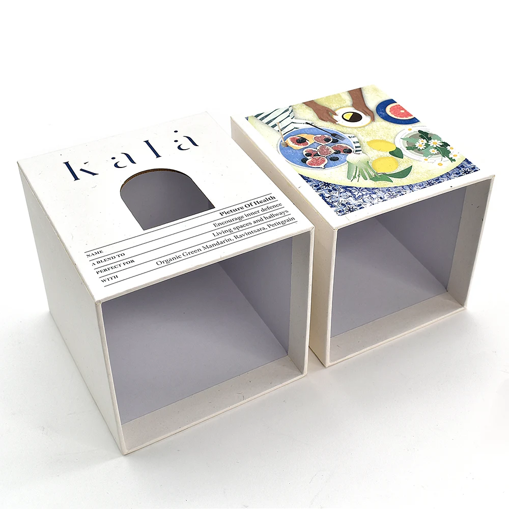 Wholesale Luxury Handmade Cardboard Candle Packaging Box Custom Printed with Embossing Handling