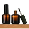 amber bottle with black cap