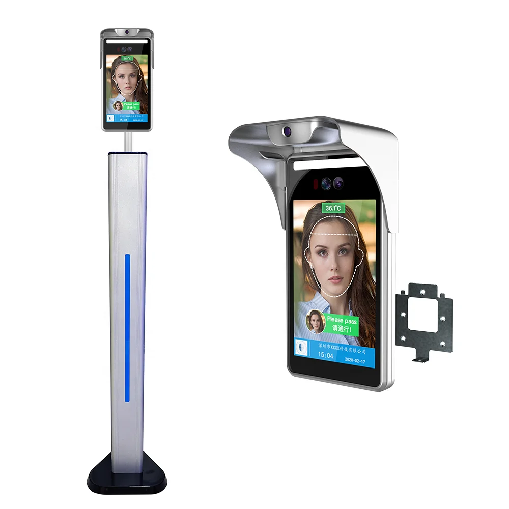 Face Recognit Camera Price 8 Inches Lcd Screen Thermal Imaging Thermometer Access Control Machine Recognition System
