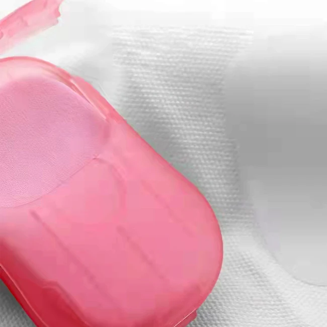 Оптовая торговля OEM 20 шт. дорожные принадлежности портативный мыло для рук листы прозрачные одноразовое мыло мини мыло в виде бумаги