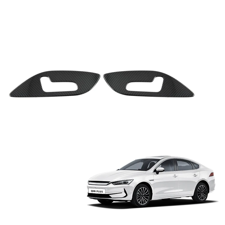 Seat Control Panel Cover for BYD Qin Plus Accessories ABS Carbon Fiber Pattern Seat Adjustment Switch Frame Interior Accessory