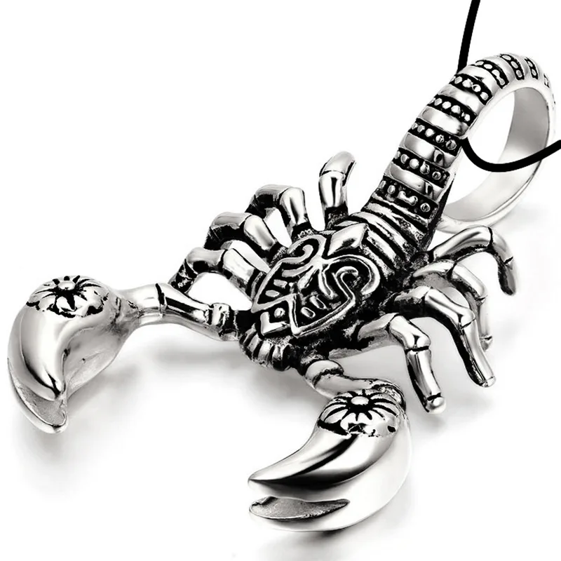 Personality Metal Scorpion Keychain Stainless Steel 3d Mockup Scorpion Pendant for Necklace Pendant Necklace