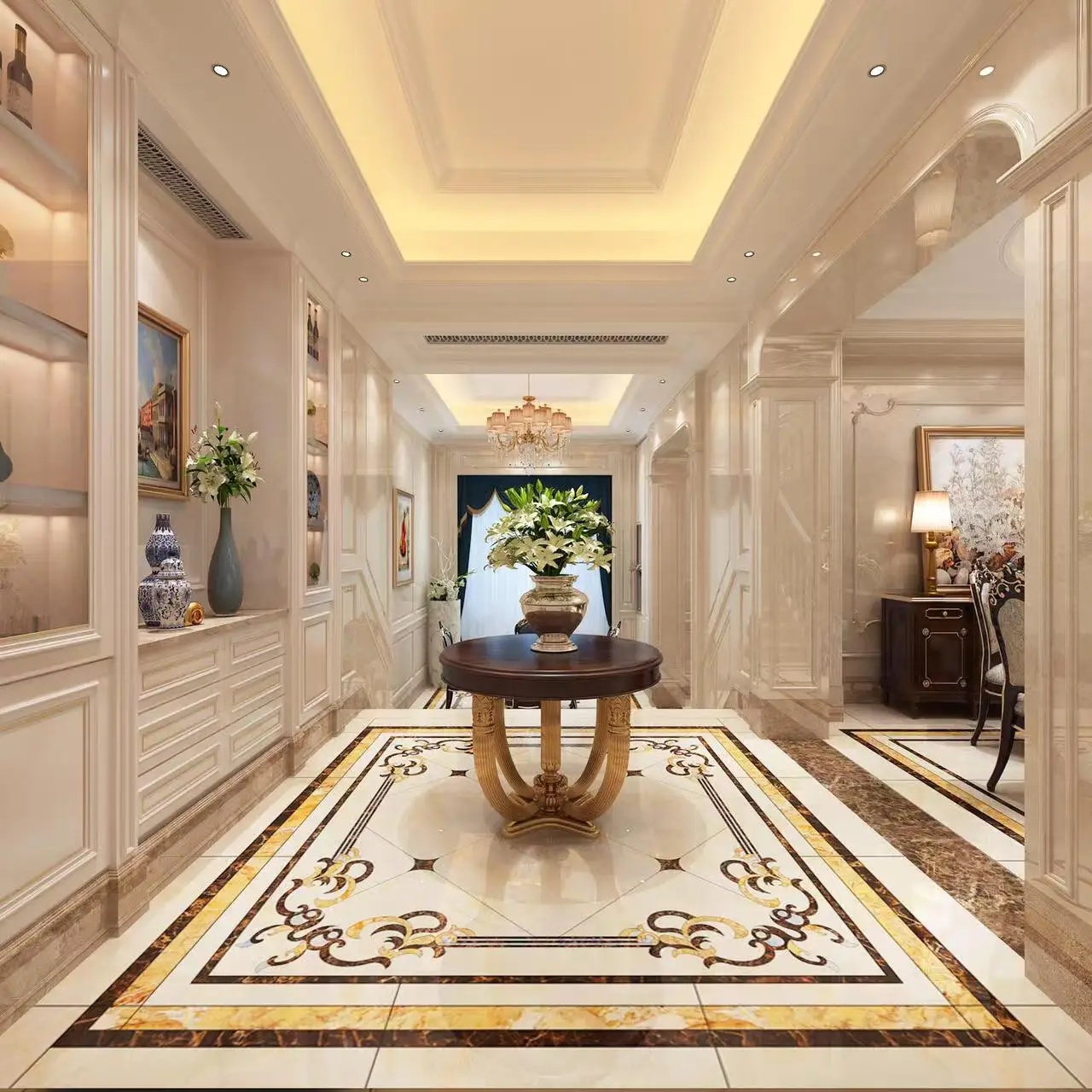 product premium calacatta green marble slab polished finish for villa apartment  hotel marble projects-20